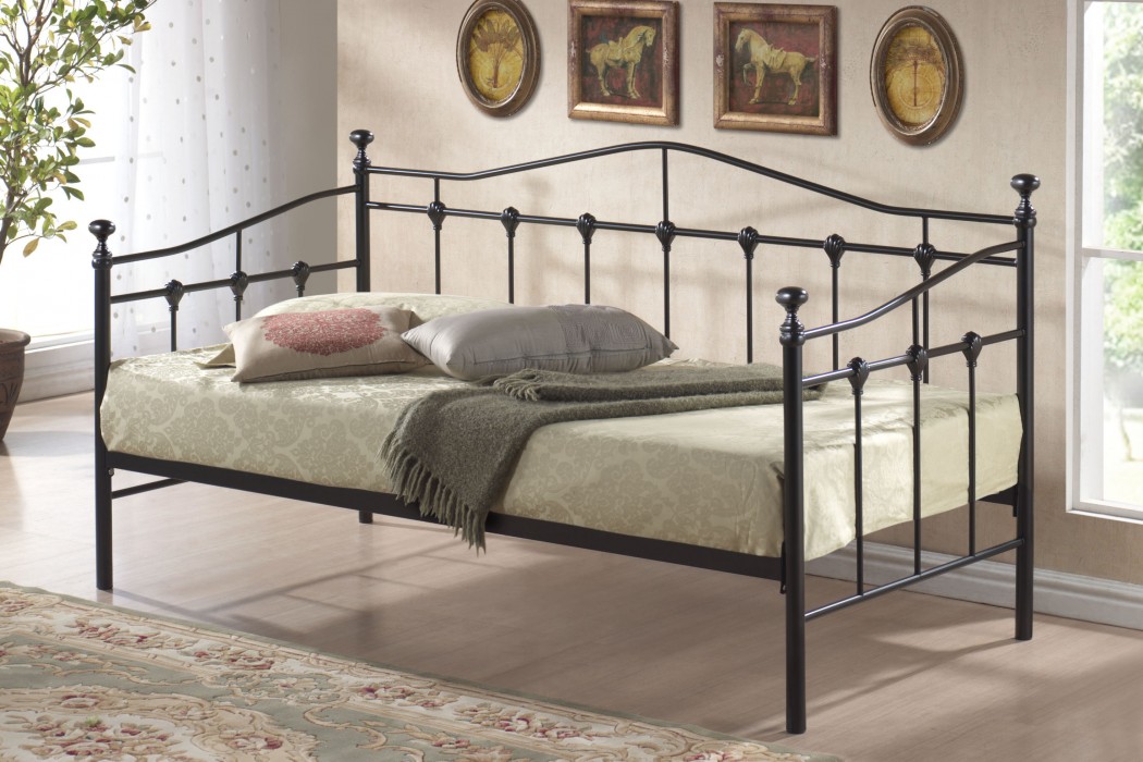 Milano Black Metal Day Bed & Trundle