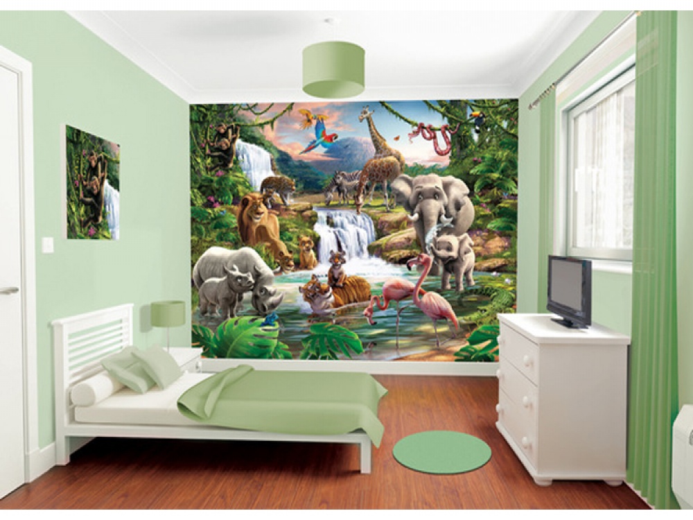 Jungle themed bedroom
