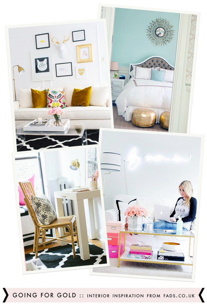 GOING FOR GOLD :: Fads.com | StyleMePretty.com | TheEveryGirl.com | FunBedroomIdeas.com 