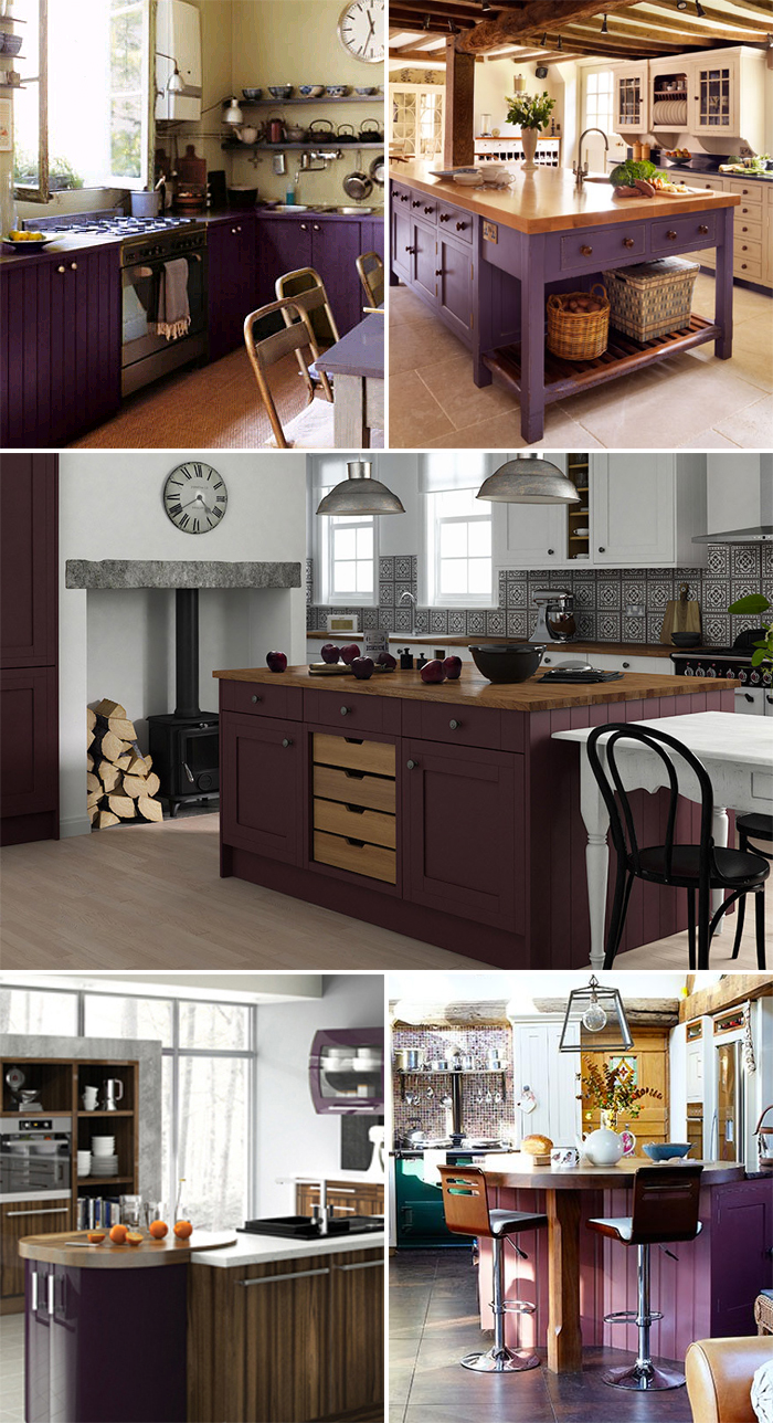 aubergine purple kitchen