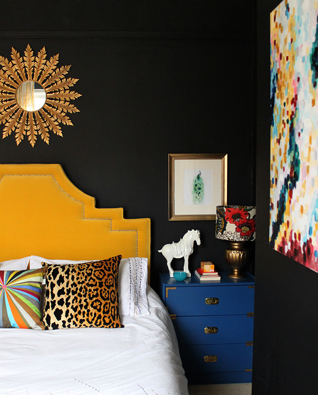 Bedroom and headboard shot. Swoon Worthy.