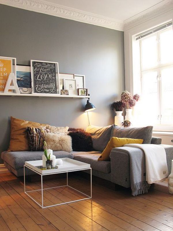 living room grey and yellow 