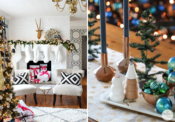 how to get a glamorous christmas look in your home